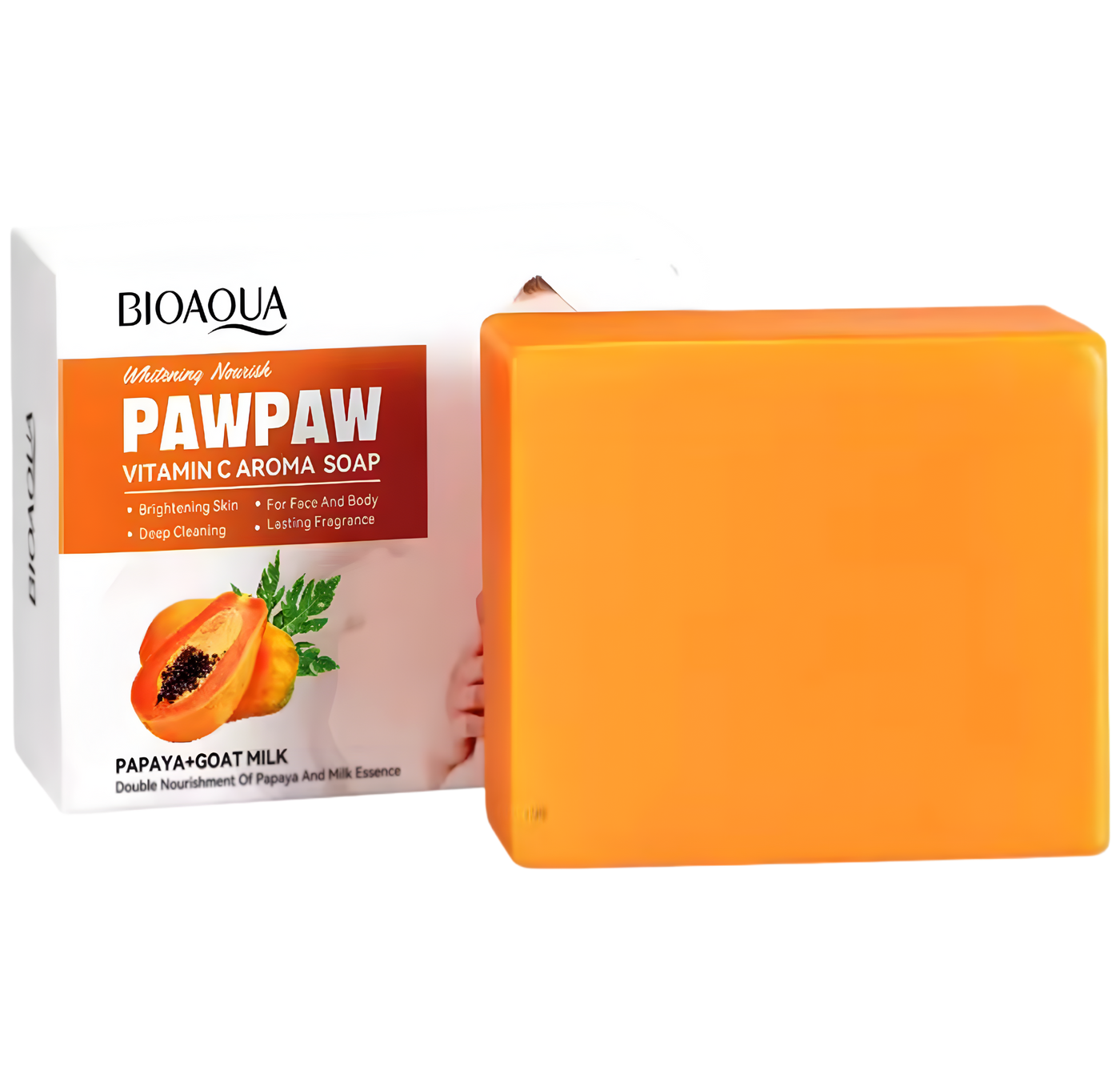 Jabón de Papaya de 100g – Barra Aclarante Exfoliante con Vitamina C para Rostro y Cuerpo