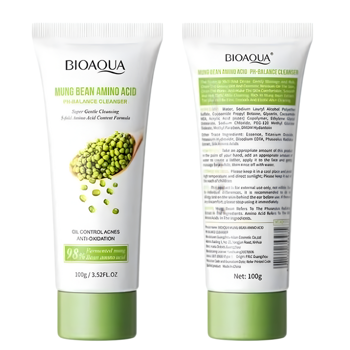 Jabón limpiador facial de frijol para pieles grasas o mixtas limpieza profunda | BIOAQUA