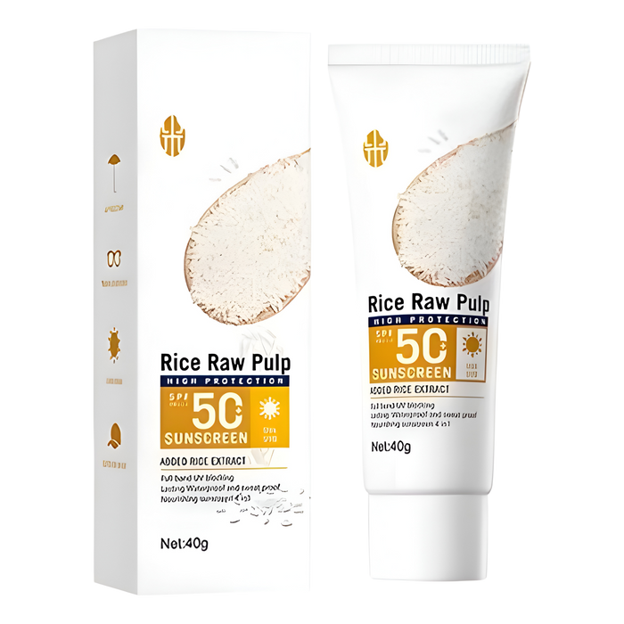 Protector Solar  Rice Raw Pulp: Efecto Aclarante, Anti-Manchas y Alta Protección UV | BIOAQUA